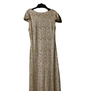Sorella Vita Rose Gold sequins low back cap sleeve gown 8